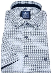 Kurzarmhemd Button-Down-Kragen Kontrastknpfe