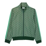 Lacoste Sweatjacke Monogram Sweatjacket Grün/Dunkelgrün