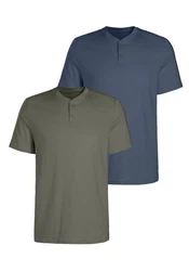 H.I.S Kurzarmshirt mit Henleykragen 