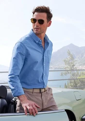 H.I.S Langarmhemd regular-fit Button-down-Kragen 