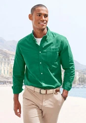 H.I.S Langarmhemd regular-fit Button-down-Kragen 