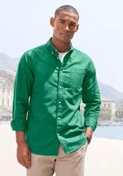 H.I.S Langarmhemd regular-fit Button-down-Kragen 