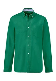 Langarmhemd regular-fit mit Button-down-Kragen, reine Baumwolle
