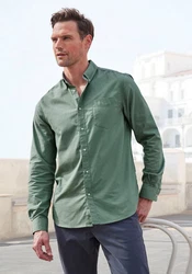 H.I.S Langarmhemd regular-fit Button-down-Kragen 