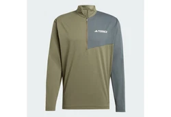 adidas TERREX Crop-Top TERREX MULTI CLIMACOOL 1/2 ZIP LONGSLEEVE Dunkelgrün/Grün/Khaki/Hellgrau
