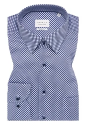 Eterna Langarmhemd Modern Fit Kentkragen Dunkelblau/Blau/Hellblau/Grau