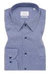 Eterna Langarmhemd Modern Fit Kentkragen Dunkelblau/Blau/Hellblau/Grau