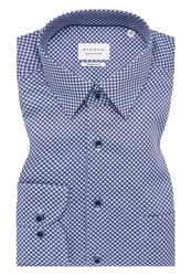Eterna Langarmhemd Modern Fit Kentkragen Dunkelblau/Blau/Hellblau/Grau