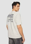 s.Oliver Kurzarmshirt T-Shirt im Relaxed Fit Beige/Khaki/Grau/Weiß