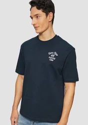 s.Oliver Kurzarmshirt T-Shirt im Relaxed Fit Dunkelblau/Blau
