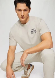 s.Oliver Kurzarmshirt T-Shirt im Relaxed Fit Khaki/Beige/Grau