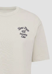 s.Oliver Kurzarmshirt T-Shirt im Relaxed Fit Khaki/Grau/Beige