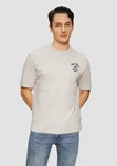 s.Oliver Kurzarmshirt T-Shirt im Relaxed Fit Khaki/Grau/Beige