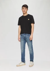 s.Oliver Kurzarmshirt T-Shirt mit Print Artwork Gold/Silber