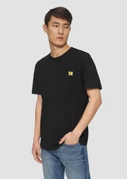 Kurzarmshirt T-Shirt mit Gold- oder Silber-Print Artwork