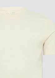 s.Oliver Kurzarmshirt T-Shirt mit Crewneck und Flatlock-Details Logo 