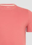 s.Oliver Kurzarmshirt T-Shirt mit Crewneck und Flatlock-Details Logo 