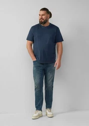 s.Oliver T-Shirt mit Crewneck und Flatlock-Details Logo 
