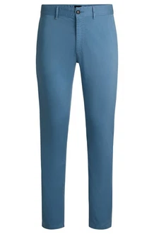 BOSS ORANGE Chinos Chino Slim Blau/Hellblau/Grau