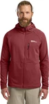 Jack Wolfskin Fleecejacke KOLBENBERG HOODED FZ Dunkelrot/Rot/Bordeaux