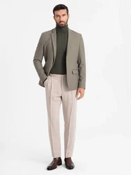 OMBRE Sakko SLIM FIT für Herren Khaki/Beige/Braun/Grau/Lila