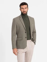 OMBRE Sakko SLIM FIT für Herren Khaki/Beige/Braun/Grau/Lila