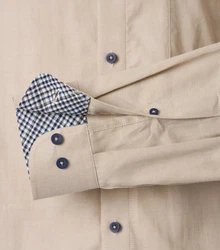 Redmond Langarmhemd Comfort Fit Khaki/Beige