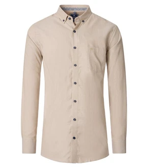 Redmond Langarmhemd Comfort Fit Khaki/Beige