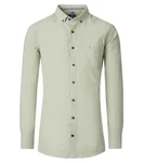 Redmond Langarmhemd Comfort Fit Khaki/Grün/Hellgrün