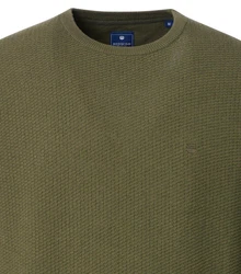 Redmond Strickpullover Uni Dunkelgrün/Khaki