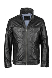 Lederjacke BUTEODORO mit Reiverschlusstaschen