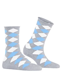 Burlington Kurzsocken Sandy Grau/Hellblau