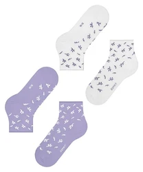 Esprit Kurzsocken Twig 2-Pack Lila/Dunkelblau/Grau