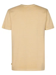 Petrol Industries T-Shirt mit Brusttasche Key Beige/Khaki/Gold