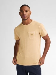 Petrol Industries T-Shirt mit Brusttasche Key Beige/Khaki/Gold