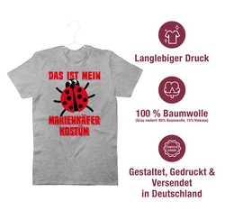 Shirtracer T-Shirt Das ist mein Marienkfer Kostüm Rosa/Rot/Grau/Mintgrün/Lila/Braun