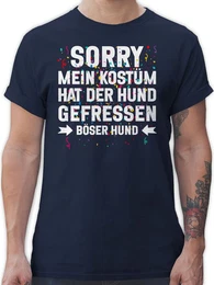 T-Shirt Sorry mein Kostm hat der Hund gefressen Konfetti I Karneval Kostm Fa Karneval & Fasching