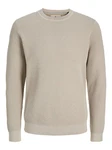 Jack & Jones Pullover Kapuzensweatshirt Khaki/Beige/Braun/Weiß