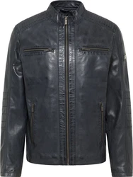 Bruno Banani Lederjacke MADDOX Dunkelblau/Dunkelgrau/Blau