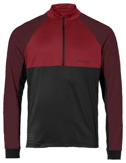 VAUDE T-Shirt Men's Qimsa Halfzip LS Shirt Dunkelrot/Rot/Bordeaux