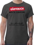 Shirtracer T-Shirt Gstebuch 50. Geburtstag Gste Unterschrift Gsteliste Lustig Gelb/Hellgrau/Grau/Dunkelgrau