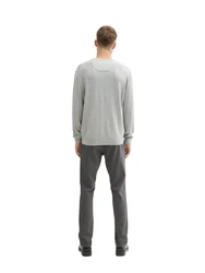 TOM TAILOR Chinohose JERSEY SLIM CHINO Travis Dunkelgrau/Hellgrau/Khaki/Grau