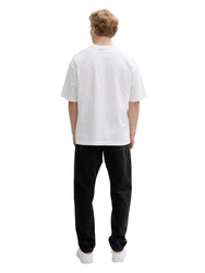 TOM TAILOR 5-Pocket Hose Schwarz/Beige/Weiß