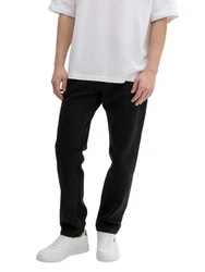 TOM TAILOR 5-Pocket Hose Schwarz/Beige/Weiß