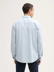 TOM TAILOR Langarmhemd Regular Fit Hemd Blau/Hellblau