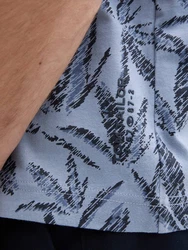 TOM TAILOR T-Shirt mit Muster Blau/Hellblau/Grau