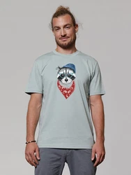 wat? Apparel T-Shirt Waschbr Grau/Hellblau/Grün
