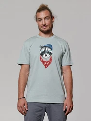 wat? Apparel T-Shirt Waschbr Grau/Hellblau/Grün