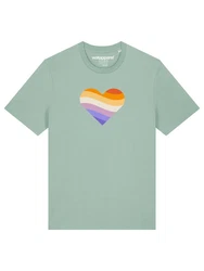 wat? Apparel T-Shirt Rainbow Heart Regenbogen