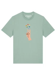 wat? Apparel T-Shirt Spread Love Mischfarben/Grau/Hellgrün/Grün/Hellblau